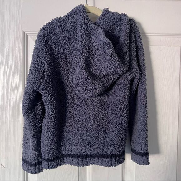 Barefoot Dreams Cozy Blue Kids Hooded Sweater Jacket Unisex 4T - 5T EUC - Picture 4 of 6